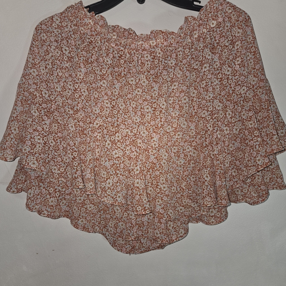 Dress Forum Terracotta Floral Skirt - Picture 5 of 6